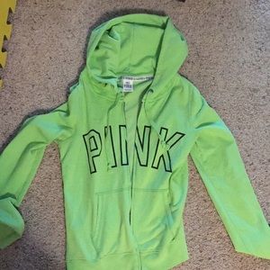 PINK size large hoooded sweatshirt